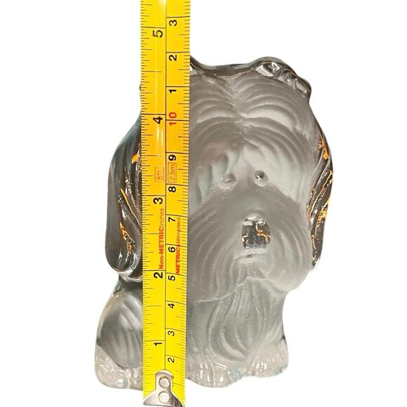 Viking Glass Maltese Dog Paperweight Satin Crystal Figurine Holiday B-day Gift - Picture 4 of 12